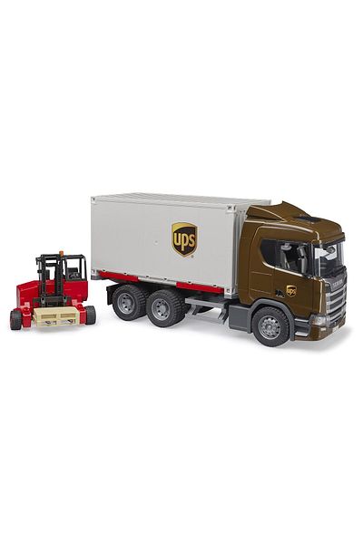 Bruder Camion Bruder - UPS Scania Super 560R si stivuitor