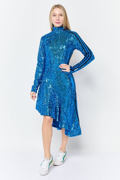 adidas Women Sportswear Fit Outdoor Dress, Blue