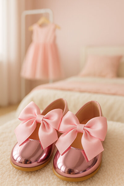 SIRRI Kız Çocuk Fiyonklu Babet Ayakkabı