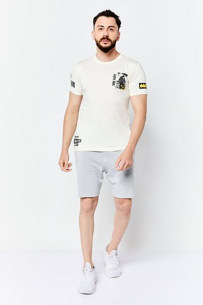 Batman Dc Men Crew Neck Short Sleeve Graphic Print T-shirt, Off White