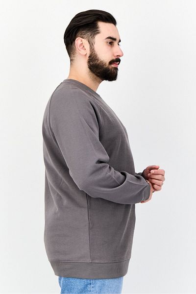Penfield Men Crew Neck Brand Logo Long Sleeves Sweatshirt, Grey