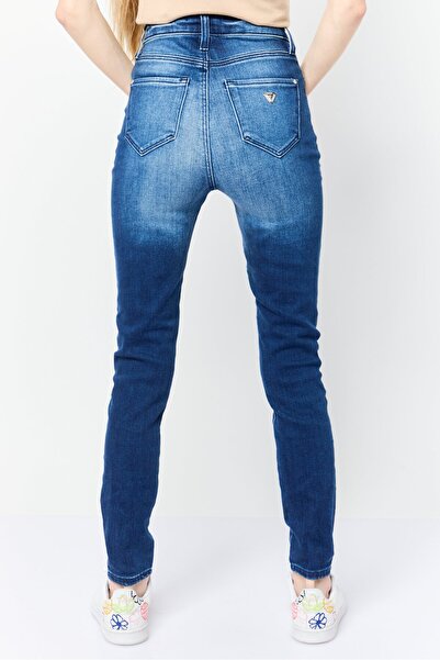 Guess Women Skinny Fit Dark Wash Stretchable Denim, Navy