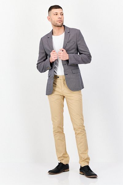 Asos Design Men Regular Fit Allover Print Casual Blazer, Multicolor