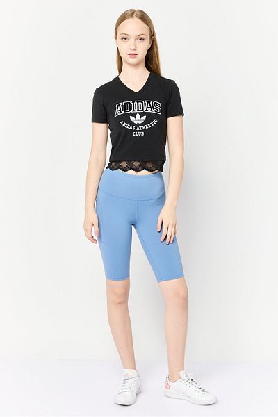 adidas Women Sportswear Fit Short Sleeve Training Top, Black