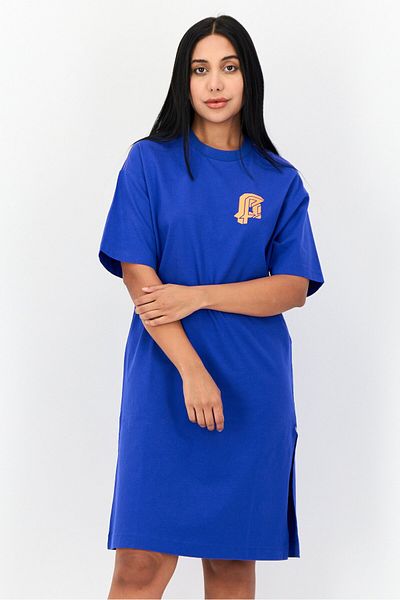 Esprit Women Graphic Print Midi Dress, Blue