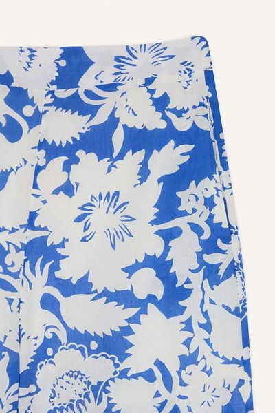 DeFacto New Season Wide Leg Double Pocket High Waist Wide Leg Patterned Voile Palazzo Trousers