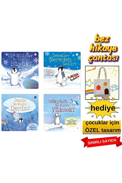 Tübitak Yayınları Penguen Pipkin 4 Kitap Set | Ciltli Özel Baskı | 3+ Yaş Eği...