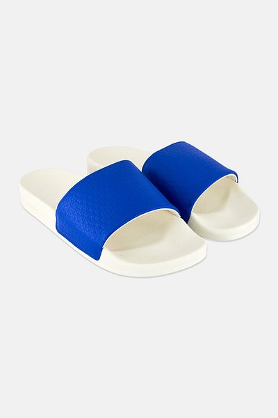 adidas Men Adilette Slip On Slides, Blue