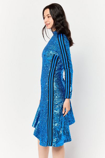 adidas Women Sportswear Fit Sequins Dancing Dress, Blue