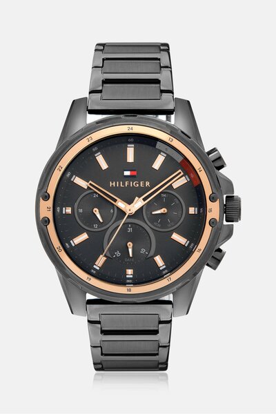 Tommy Hilfiger Men 1791790 Stainless Steel Watch 45mm, Grey