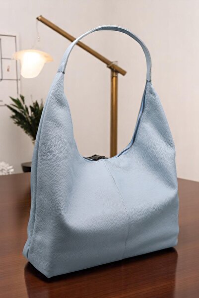 HFKY Geantă de umăr din piele, albastră, medie Voyo Boyfriend