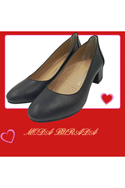 Escarpinshoes KADIN HAKİKİ DERİ KALIN TOPUKLU ANATOMİK TABANLI  AYAKKABI