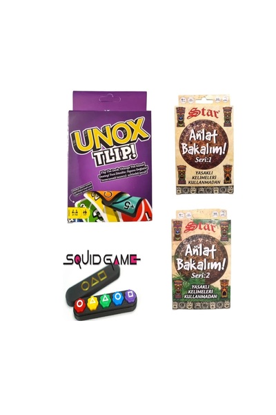 TURKAFONE Squid Game 2 Gonggi 5 Taş Unox Tlip + Anlat Bakalım Seri 1 + Seri 2...