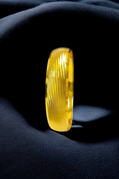 BEYZA DERELİ TAKI AKSESUAR 22 Ayar Fiziki Altın Kaplama 1,5 Cm Bilezik