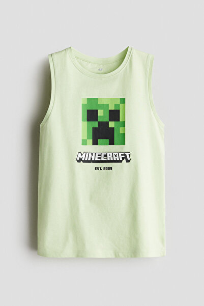 H&M Baskılı Kolsuz Üst