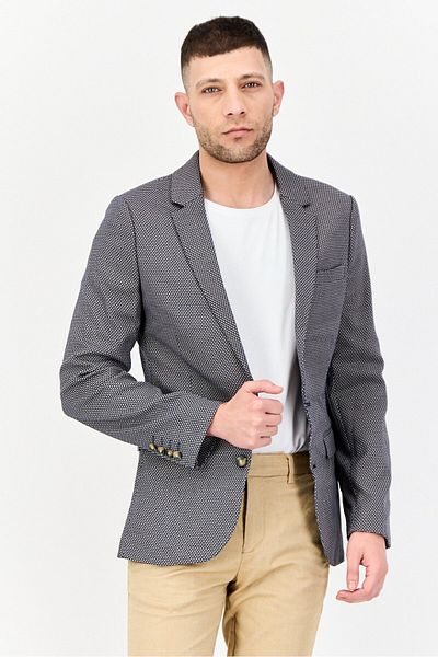 Asos Design Men Regular Fit Allover Print Casual Blazer, Multicolor