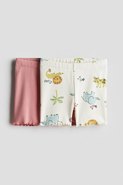 H&M 2'li Ribanalı Kısa Tayt