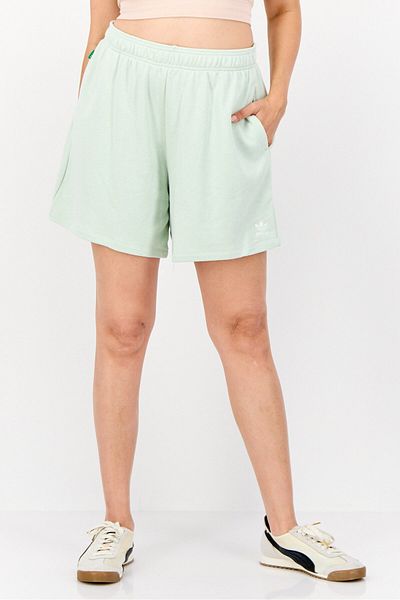 adidas Women Sportswear Fit Drawstring Outdoor Shorts, Light Green