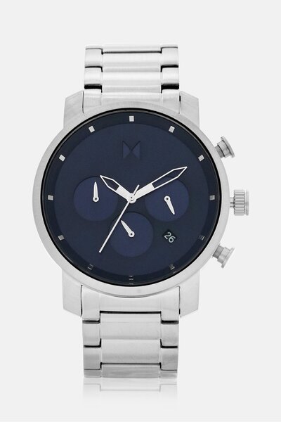 MVMT Men D-MC02-SBLU Stainless Steel Watch 38 mm, Silver