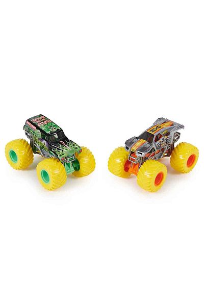 MONSTER Set 2 masinute Monster Jam - Grave Digger si Max-D Scara