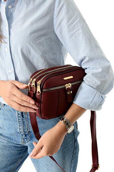 Handley حقيبة كتف نسائية فاخرة بحزام متقاطع ومتعددة الأقسام