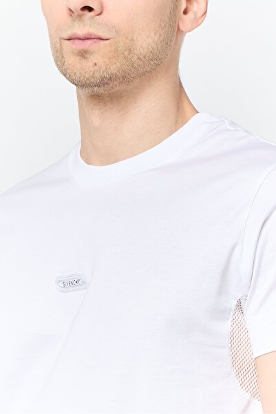 Givenchy Men Crew Neck Short Sleeve Brand Logo T-Shirt, White