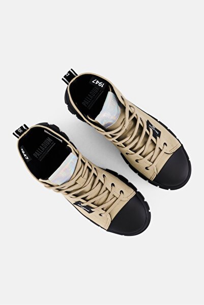 Palladium Women Revolt Hi Tx Lace Up Ankle Boots, Khaki