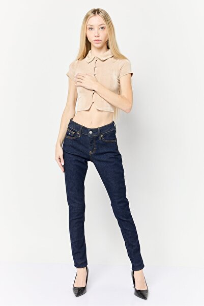 Esprit Women Skinny Fit Washed Stretchable Jeans, Navy