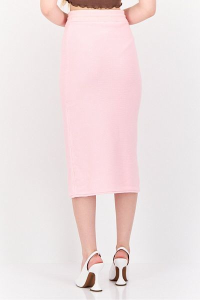 Esprit Women Knitted Midi Skirt, Pink