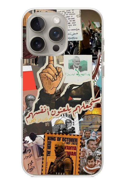 TechTree iPhone 15 Pro Max Compatible Palestine Freedom Transparent Silicone ...