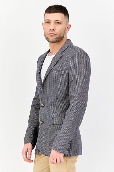 Asos Design Men Regular Fit Microdot Semi-Formal Blazer, Multicolor