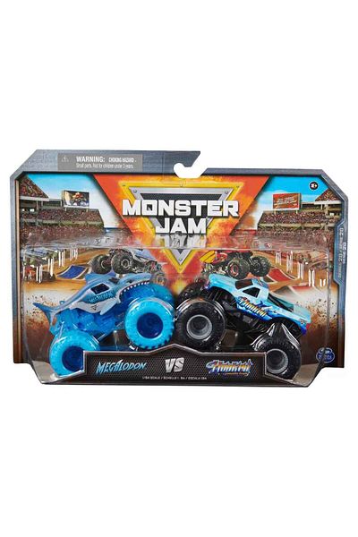 MONSTER Set 2 masinute Monster Jam - Megalodon si Hooked