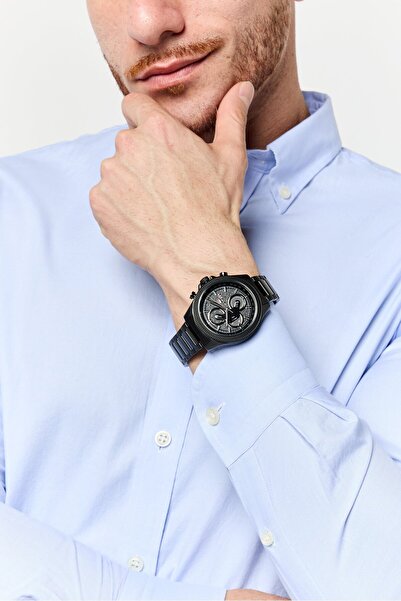 Tommy Hilfiger Men 1792081 Quartz Watch 46 Mm, Black