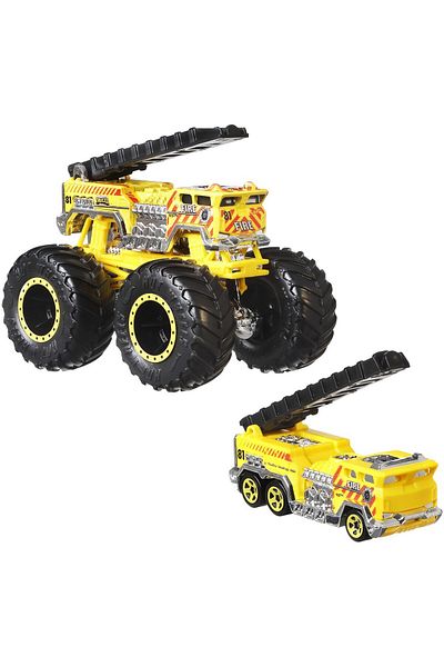 HOT WHEELS Set of 2 Hot Wheels cars - Monster Truck and metal car
