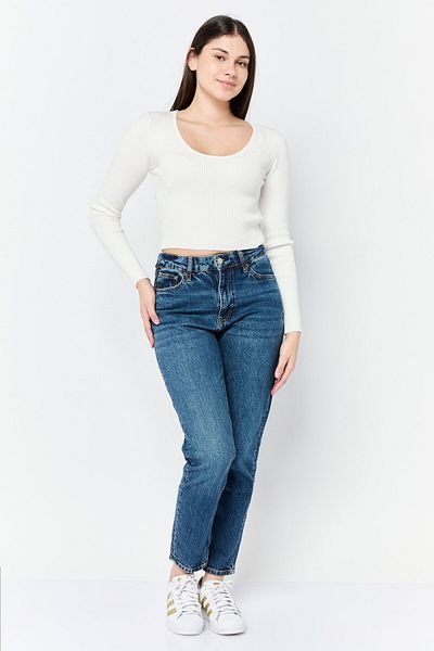 Esprit Women Classic Fit Washed Stretchable Jeans, Blue