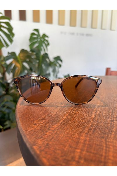 funeyes Tokyo Cat Eye Leopard 49 Ekartman Sunglasses Women's Men's Lightweight Slanted Small Glasses