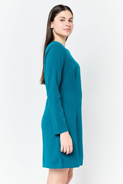 Donna Morgan Women Textured Mini Dress, Teal Green