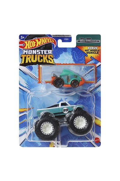 HOT WHEELS Set 2 masinute Hot Wheels - Monster Truck si masinuta metalica