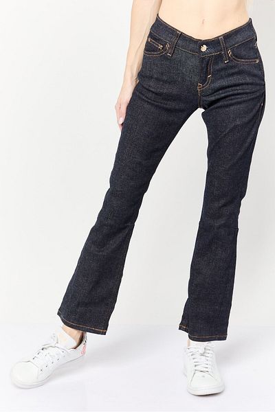 Esprit Women Regular Fit Washed Stretchable Jeans, Deep Navy