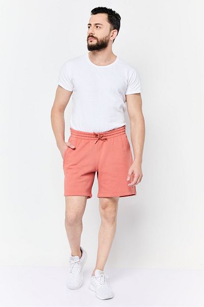 adidas Men Sportswear Fit Brand Logo Outdoor Shorts, Rust