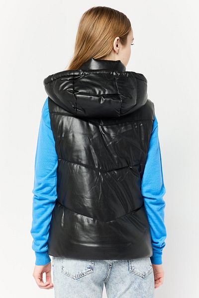 Guess Women Quilted Vest Jacket, Black