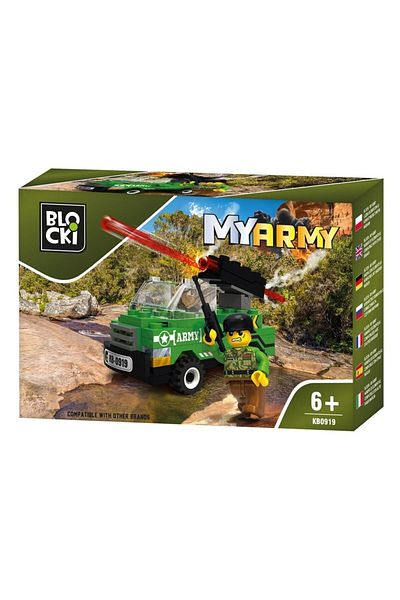Blocki Blocki My Army construction set - Armored car with cannon