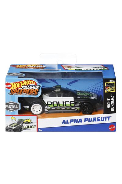 HOT WHEELS Masinuta Hot Wheels Pull-Back Speeders - Police Alpha Pursuit