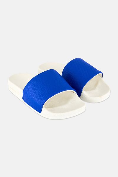adidas Kids Boy Adilette Slip On Slides, Blue
