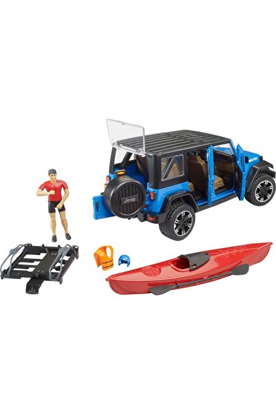 Bruder Bruder Jeep Wrangler Rubicon Unlimited with Kayak and Figure