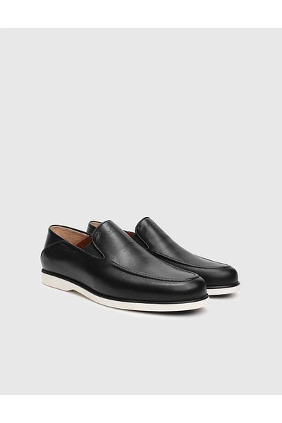 İLVİ Cadence Genuine Leather Men's Black Loafer Shoes