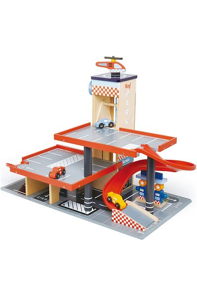Tender Tender Leaf Toys Wooden Playset - Blue Bird Service Station