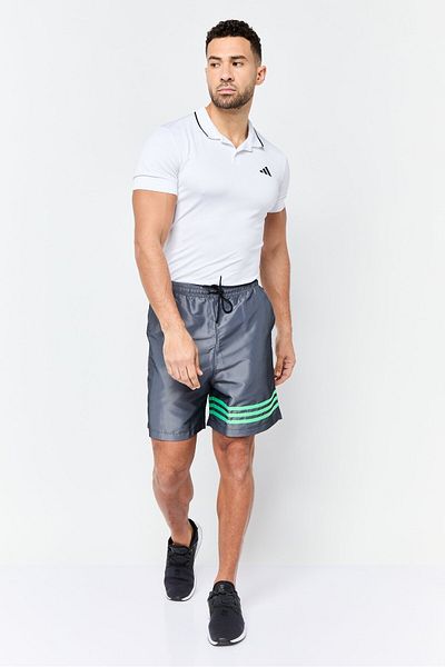adidas Men Sportwear Fit Brand Logo Outdoor Shorts, Dark Grey