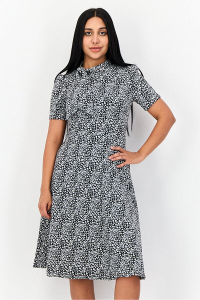 Maggy London Women Animal Print Fit And Flare Dress, Multicolor