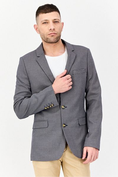 Asos Design Men Regular Fit Microdot Semi-Formal Blazer, Multicolor